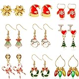 Wahl des Ideengeschenks: Unsere Ohrringe passen leicht zusammen und können Frauen unterschiedlichen Alters gefallen. Jedes Paar Ohrringe ist einzeln mit einer kleinen Tasche verpackt, mit der Sie das Weihnachtsglück mit Ihren Freunden teilen können. Diese Ohrhänger sind ideal Geschenk an Ihre Tochter, Geliebte, Mutter, Freunde, Klassenkameraden oder Kollegen