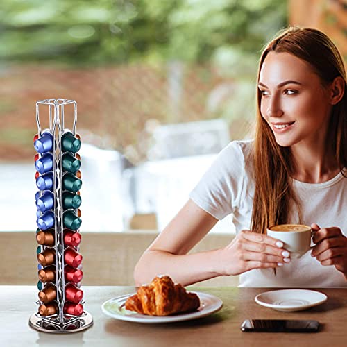 YGJT Porte Capsules NespressoOriginal Rotatif Distributeur Présentoir - Pour 40 Pièces-Support Capsules Original Rangement Solution Économie d'espace - Image 7