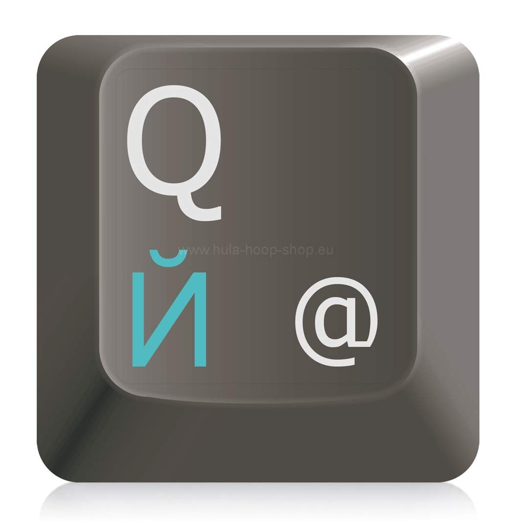 Keyboard Sticker Ruso [Azul Claro - 11x13mm] Letras cirílicas Adhesivo para teclados