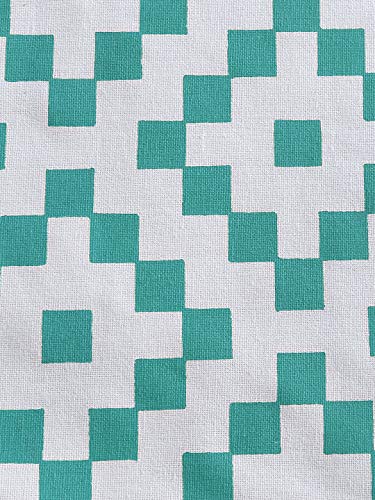 Image of Dekor World Fun with Checks Printed Blue Table Runner (33x180cm) (Pack of 1)-6 Seater Dinning & Center Table