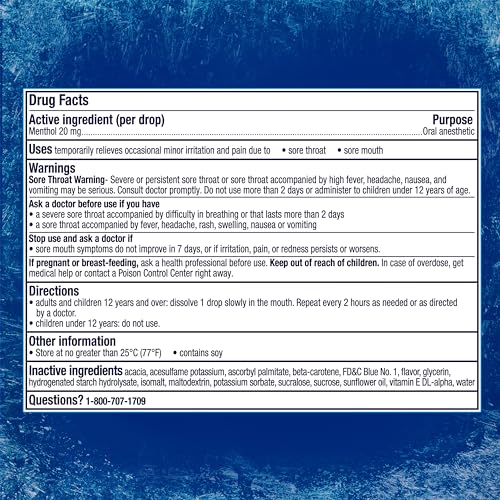 image for Vicks VapoCool Severe Sore Throat Drops, Max Strength Menthol, Soothes