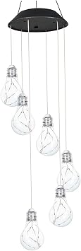 Solar Wind Chimes for Outside Colorful Bulb Ball LED Solar Wind Chimes Hanging Wind Chimes for Outside Easy to Use Wind Chime for Garden Yard Solar Wind Chimes