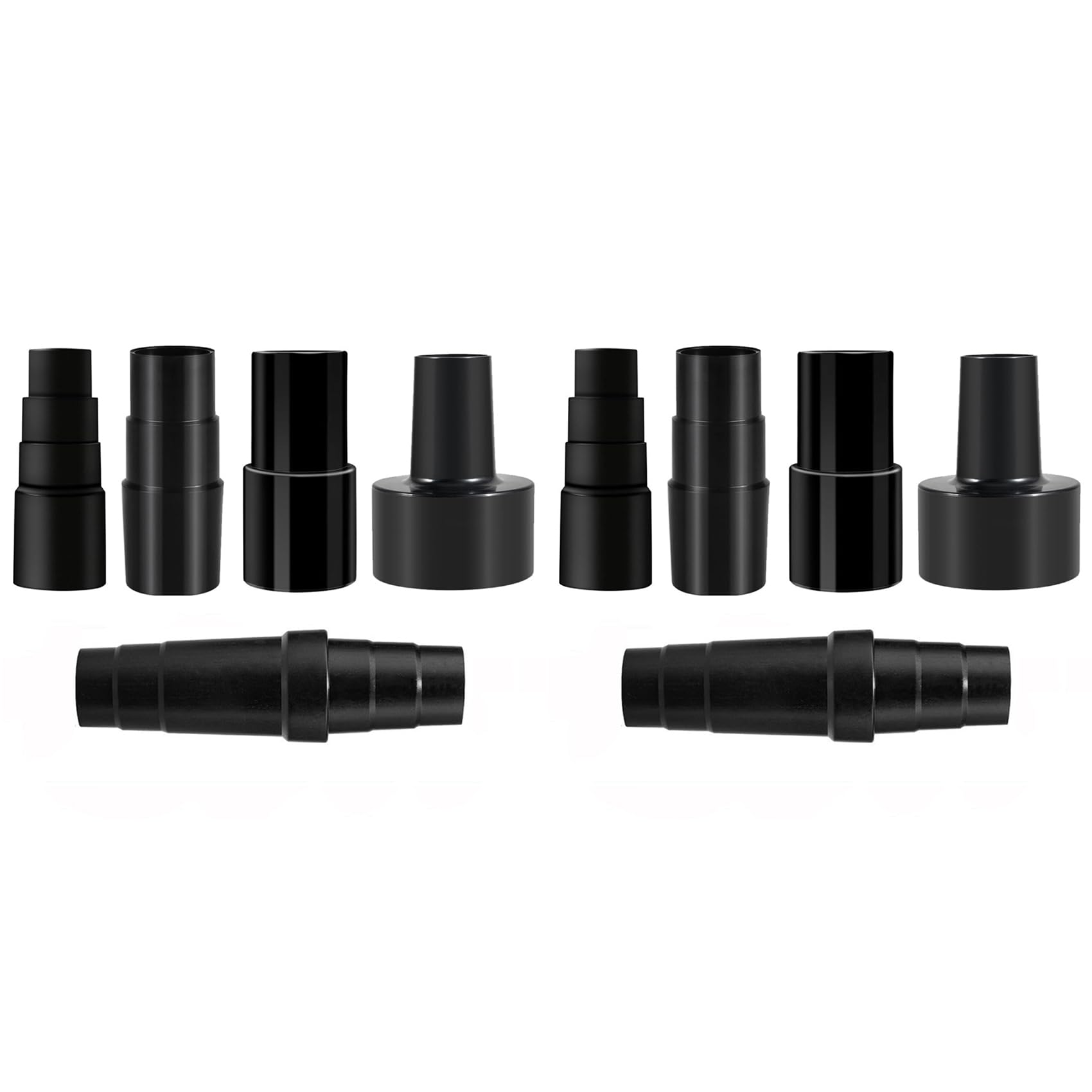 Hndhbfgrt Black 10X Hose Adapter Universal - Vacuum Cleaner Adapter Rubber, Vacuum Cleaner Adapter - Hose Reducer