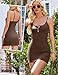 Avidlove Women's Lingerie Mini Sexy Bodycon Dress Going Out Short Party Club Dresses Beach Vacation Outfits Brown Small