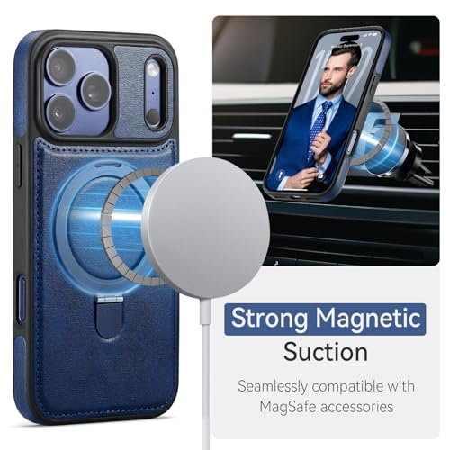 CHEEWADA for iPhone 17 Pro Case with Stand Compatible with Magsafe, Blue by CHEEWADA - Used condition - Image 4