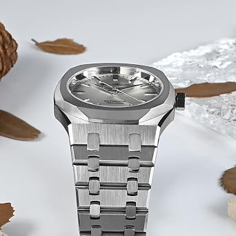 San Martin SN013G Luxury Automatic Dress Men Watch 9015 Vintage Classic Business Mechanical Sapphire Glass Wristwatches, with logo