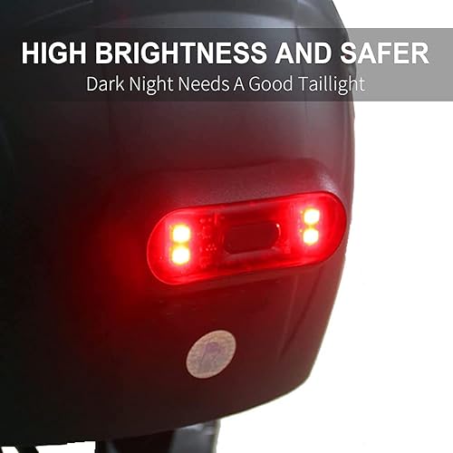 Miniatura 4 de pizarra Luz LED para casco, luz de freno para casco de motocicleta, luz de advertencia roja recargable para la noche