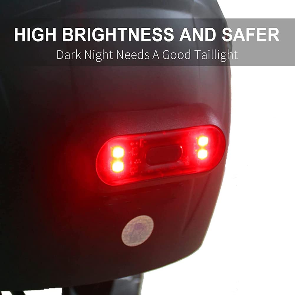 Luce LED per casco, luce del freno per casco da moto, ricaricabile, luce rossa di avvertimento per guida notturna