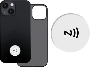 NFC Tag Total Exceeds 100,000 Pages (1 Piece) Epoxy Resin Type (NTAG213 / 144 Byte), Waterproof, 1.0 inch (25 mm), PVC, Compatible with iPhone, Android Compatible with Shortcut Apps (White)