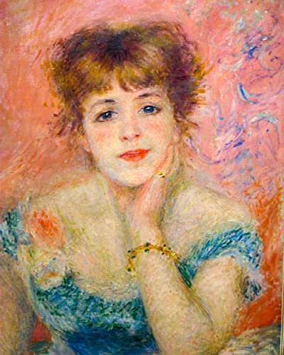 Diy Pintar Por NúMeros Para Adultos Sobre Lienzo Con Pinceles Acrilica Al óLeo De Bricolaje Por NúMeros Cuadro famoso impresionista Auguste Renoir -Actress Jeane Samary IMG 6910 40x50cm Sin Marco Cover