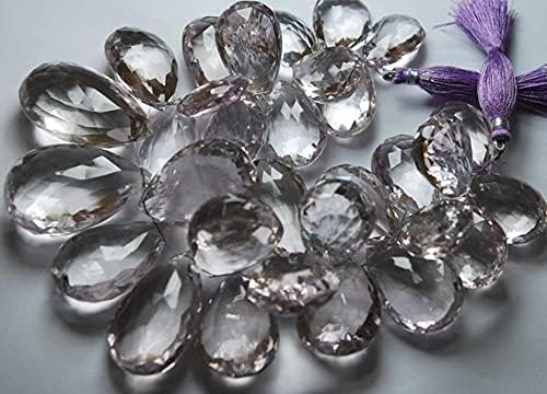Extra Large Huge, 1755 Cts, Large Brazil Pink Amethyst Faceted Pear Briolettes, Size 41-26mm