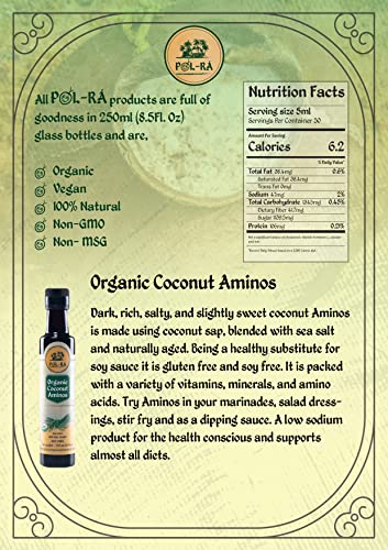 P L-Ra Organic Coconut Aminos - Soy Sauce Alternative - Vegan, Paleo & Keto - Low Glycemic, Low Sodium - Marinade Substitute - Gluten Free - Soy Free - Kosher thumb #7