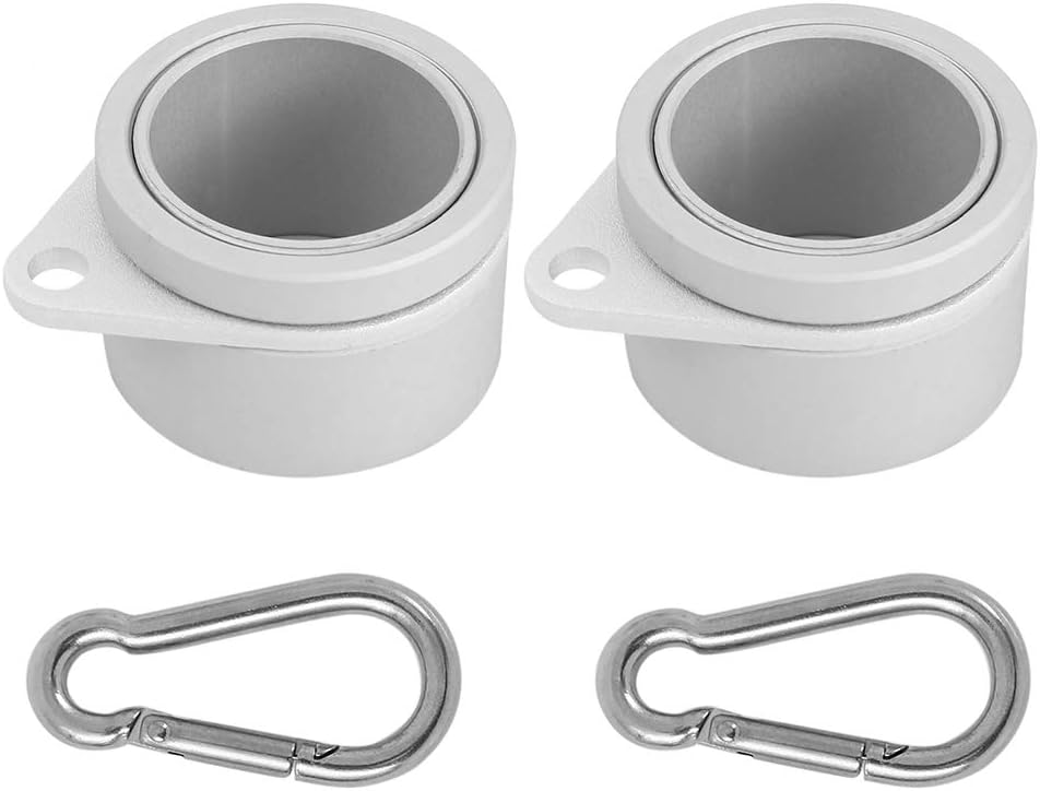 InterlinkUS 2 Pack Aluminum Flagpole Mounting Rings,360
