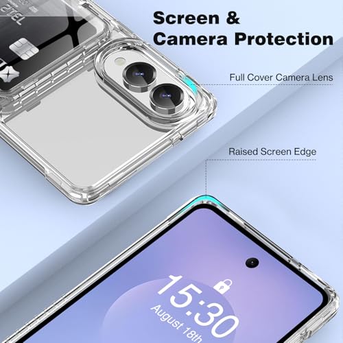Coque transparente Samsung Galaxy S25 Edge avec porte-cartes