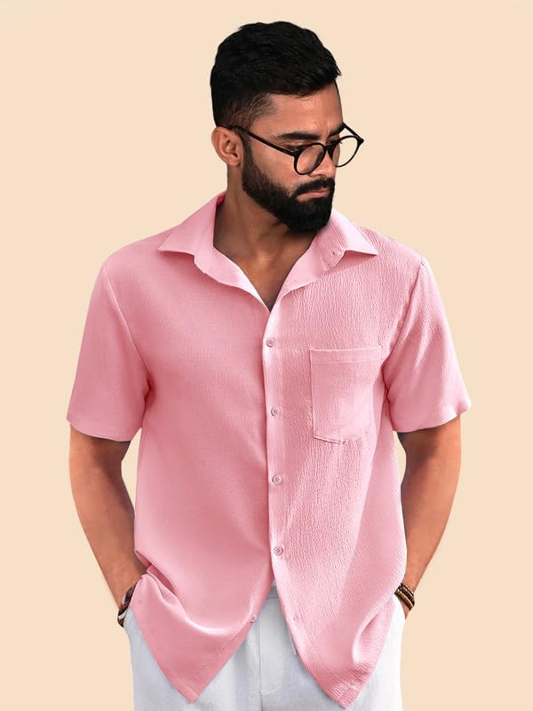 Image of Pinkmint Popcorn Regular Fit Half Sleeve Shirt for Men Combo Casual Shirt ll Sumeer Wear