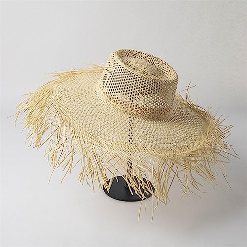 Chapeau de plage YXWYXWA en toile de jute ajourée pour vos sorties d'été en plein air