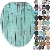 Sanilo Elongated Toilet Seat, Wide Choice of Slow Close Toilet Seats, Molded Wood, Strong Hinges (Lumber)