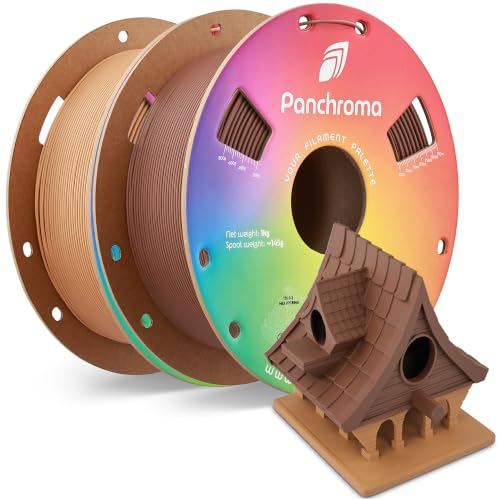 Image of Panchroma Matte PLA 3D Printer Filament Bundle 2kg, Earth Brown+Wood Brown | 1.75mm High Speed 3D Printing Filament Fits for Most FDM Printers, ±0.02mm Accuracy, Neaty Wound & Matte Finish, 2kg Pack