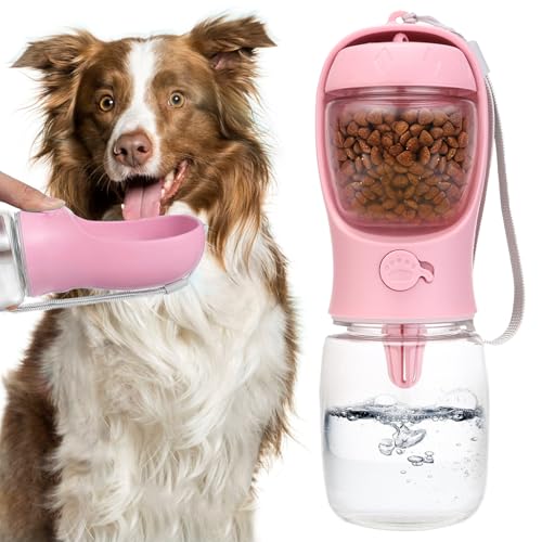 Bestac Portable 2-in-1 Pet Food & Water Feeder Leak-Proof Travel
