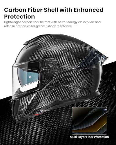 ILM Carbon Fiber Full Face Helmet