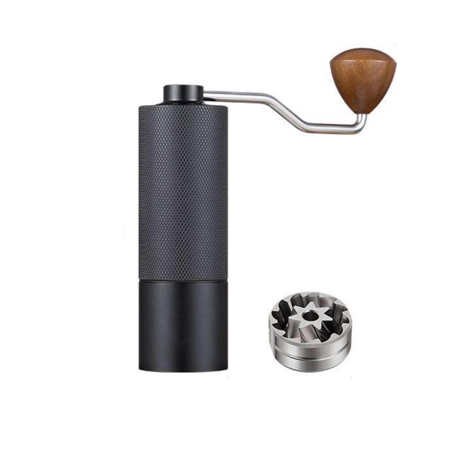 Macinacaffè Manuale Macinino Caffè Grinder Portatile Manovella Acciaio Inox Nucleo in Acciaio Uniforme Stabilità di, Array, Nero, style to 2