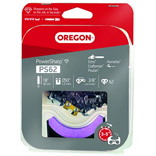 Oregon PS62 PowerSharp 18-Inch Chainsaw Chain For Craftsman, Homelite, Poulan, And Poulan Pro Chainsaws