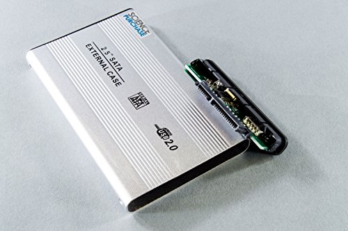 Caja externa SATA 2.5 pulgadas USB 2.0 aluminio plateada miniatura 6