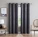 Evelyn - Embossed Thermal Weaved Blackout Curtain With 6 Grommets - Room Darkening & Noise Reduction Fabric - Blocks up to 97% of Sunlight - Premium Draperies (Pair, 38"W x 84"L, Charcoal)