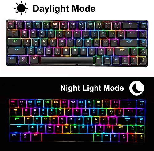 60% Mechanical Gaming Keyboard Blue Switch Mini 68 Keys Wired Type C 18 Backlit Effects,Lightweight Rgb 6400Dpi Honeycomb Optical Mouse,Gaming Mouse Pad For Gamers And Typists (Black) #TOP2