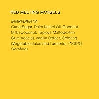 Vista 5 de Supernatural Trocitos Derretibles Sin Colorantes, Rojo - A Base de Plantas, Vegano, Kosher, Sin Colores Artificiales, 6 oz