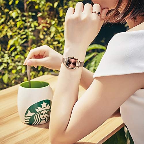 CIVO Womens Watches Ladies Stainless Steel Minimalist Waterproof Rectangle Rose Gold Wrist Watch Designer Simple Elegant Casual Slim Analogue Watches for Ladies Girls with Marble Dial