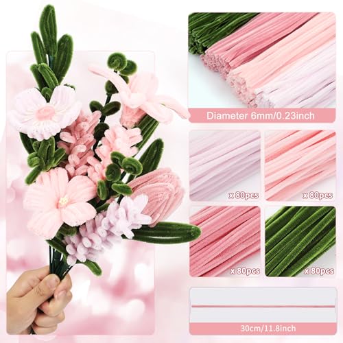 Cure-pipe chenille tulipe pour bouquet de fleurs fait maison - 2