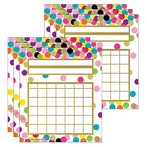 Tablas de incentivo Confetti infantiles, registro de conductas con 36 unidades por pack