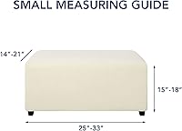 Vista 21 de PureFit Funda otomana rectangular de ajuste suave superelástica, para taburete de pies y muebles de almacenamiento plegables para sala de estar