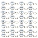 PRÁCTICOS OJETES METÁLICOS: Un conjunto de productos incluye un total de 500 juegos de hebillas de ojal y juntas, suficiente en cantidad. Se pueden seleccionar dos colores, incluido el blanco y el negro. Cada color es clásico y elegante, fácil de combinar con diferentes artículos.