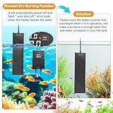hygger Submersible Aquarium Heater,Fish Tank Heater with Digital Display,300W Adjustable Heater Thermostat Control Turtle Tank Heater Suitable For 152-302L Freshwater Tank - Image 5