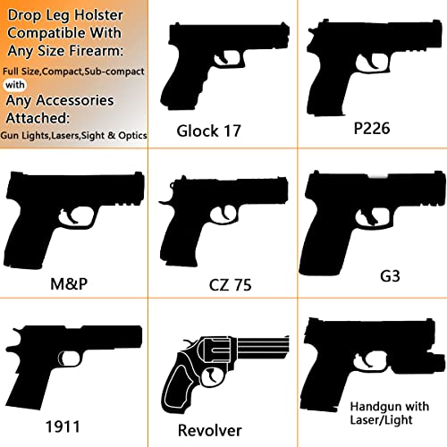 Depring Universal Drop Leg Holster Tactical Pistol Gun Thigh Holster For Most Compact Medium Full Size Handgun #TOP2
