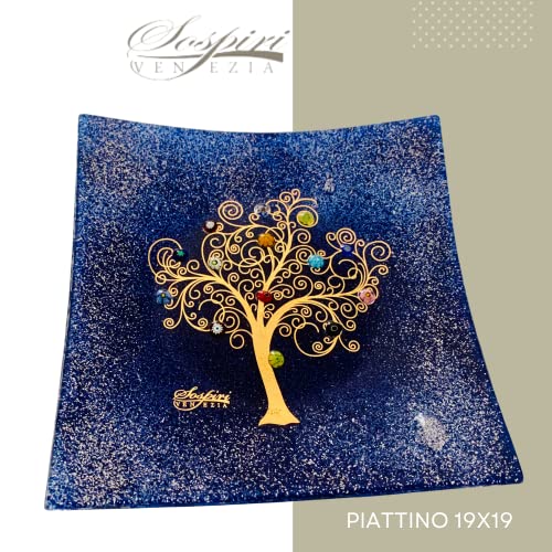 Sospiri Venezia Murano Glass Decorative Dish, Handcrafted Decorative Bowls for Home Decor Centerpiece Tray, Key Bowl - Image 2
