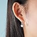 Daesar Pendientes Plata de Ley ArosRedondo Cristal Pendientes Plata