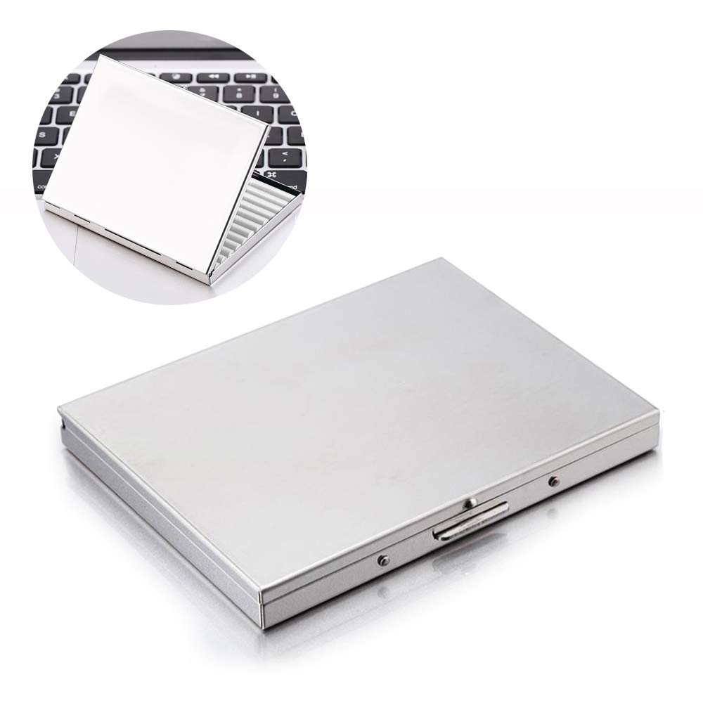 SteelFever Silver Extra Slim Stainless Steel Cigarette Case for 9 Cigarettes