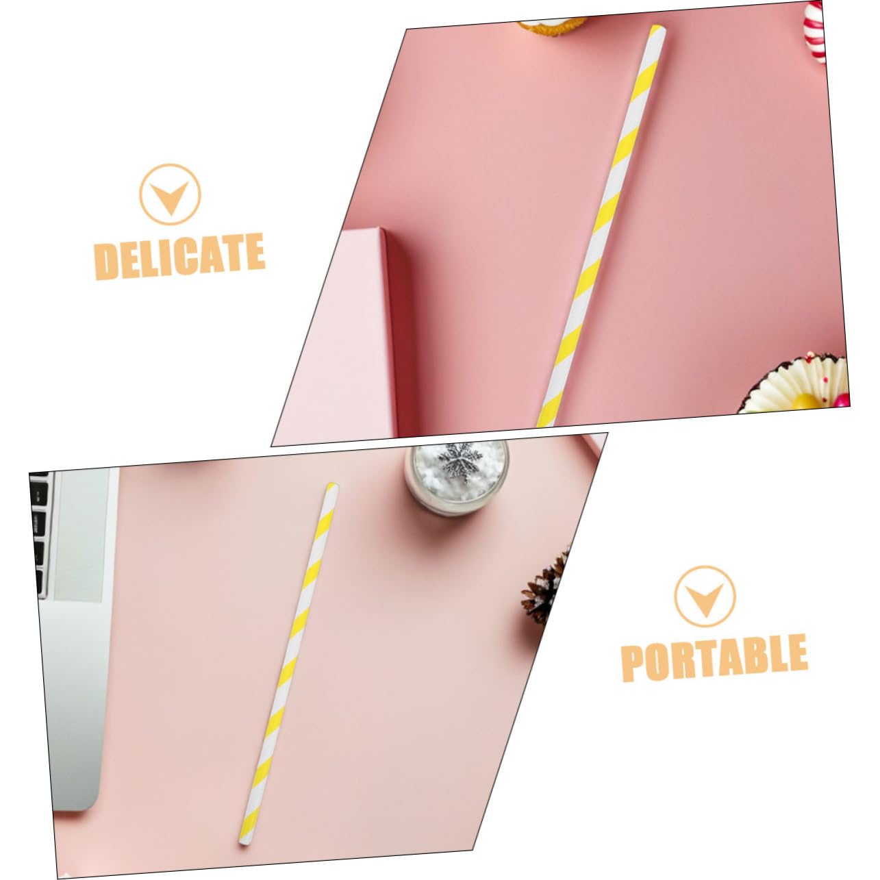 Mikikit 150 Piezas Palitos de Papel de Malvavisco para Piruleta Palitos de Papel de Malvavisco Comerciales para Algodón de Azúcar para Decoración de Cupcakes y Fiestas de Cumpleaños