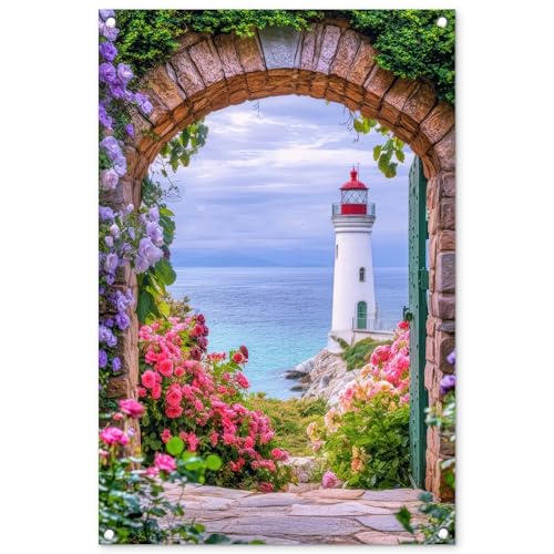 MuchoWow© Deco Jardin Exterieur 60x90 cm Décorative Poster Affiche Murale Decoration Balcon Décoration Extérieure Terrasse Déco Appartement Vue d'ensemble...