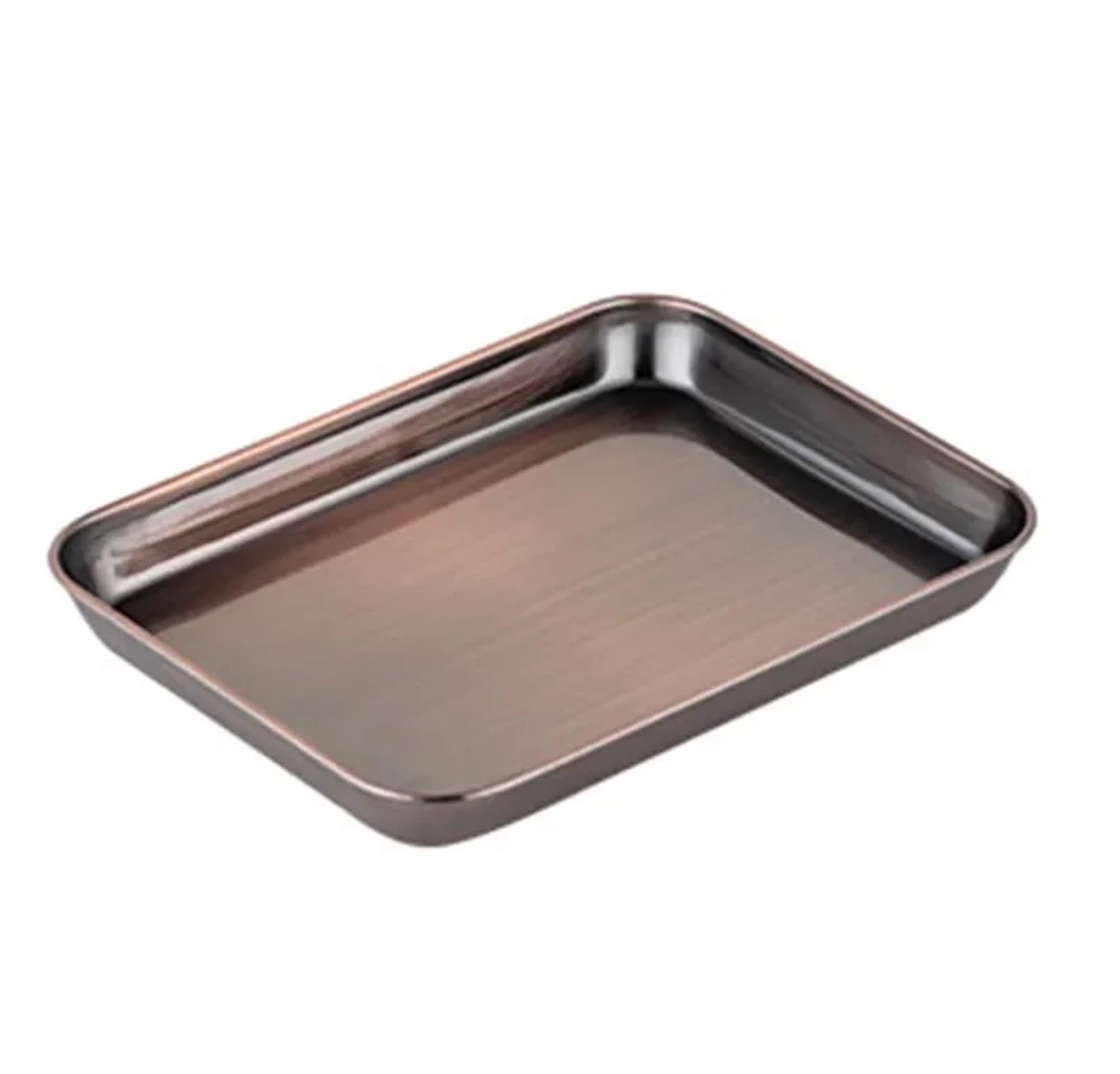 Bandeja de Servicio de Acero Inoxidable Bandeja for Horno de Acero Inoxidable 304 chapada en Oro con Rejilla enfriamiento, Apta for lavavajillas(22)