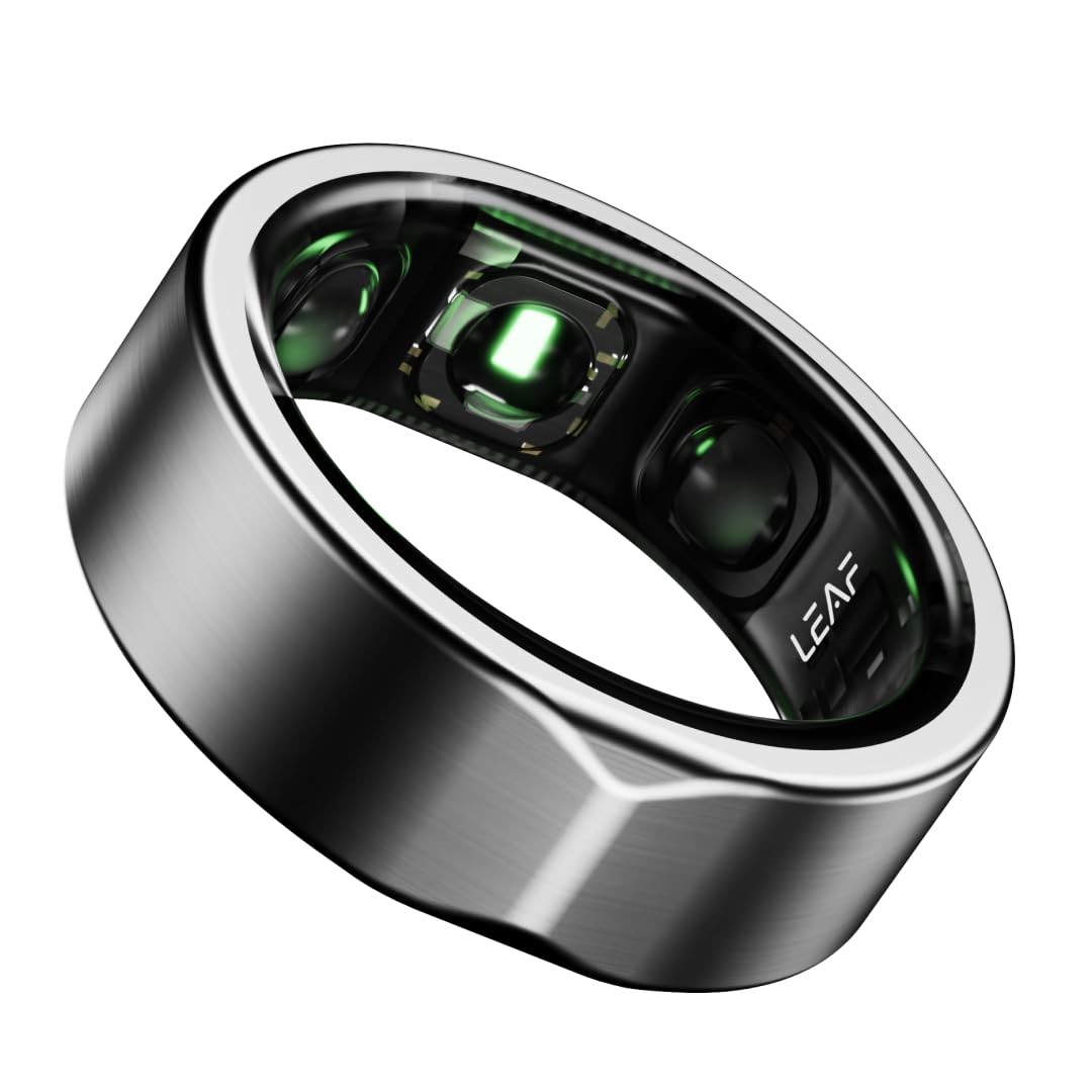 Leaf Halo Smart Ring – Health Tracker with Stress & Sleep | Includes 30+ Workout Modes | Tracks HRV, Heart Rate, SpO2 & Periods | for Men & Women | Start with Ring Sizing Kit | Lunar Silver – Size 12-picture-21