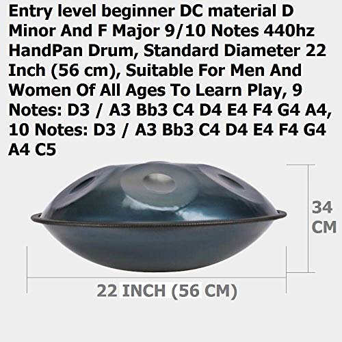 Handpan de 22 pulgadas 10 notas de nivel inicial negro miniatura 3