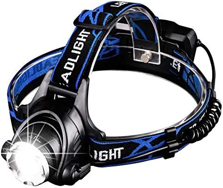 Head Torch Rechargeable, Linkax LED Headlamp Headlight with Motion Sensor Control, Super Bright Waterproof Lightweight Helmet Light for Running Fishing Cycling Camping Hiking Dog Walking Kids