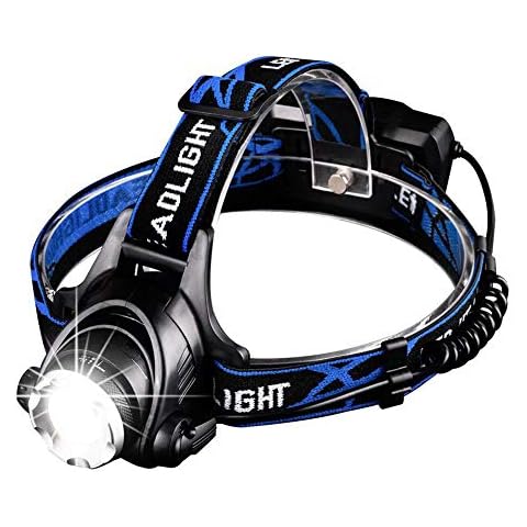 Head Torch Rechargeable, Linkax LED Headlamp Headlight with Motion Sensor Control, Super Bright Waterproof Lightweight Helmet Light for Running Fishing Cycling Camping Hiking Dog Walking Kids Cover