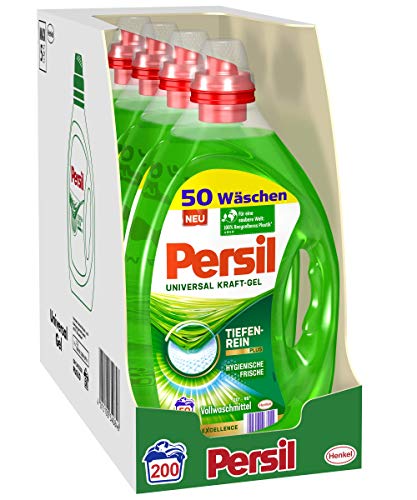 Persil Lessive liquide universelle (200 lavages), avec technologie de nettoyage en profondeur pour une pureté éclatante.