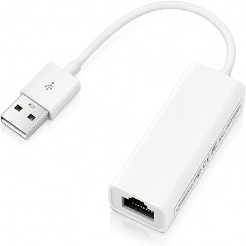 USB to Ethernet Adapter USB 2.0 to RJ45 Ethernet 100Mbps Wired Network Adapter Compatible with Laptop, Tablet, Desktop, PC, Gaming Console, Smart Device for Stable Internet Connection