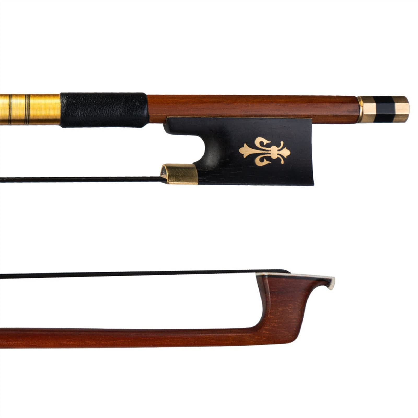 TSTS Geigenbogen Advanced 4/4 Violinbogen Ausgewähltes IPE-Holz Ebenholz Frosch Schwarzer Rosshaarbogen Langlebig
